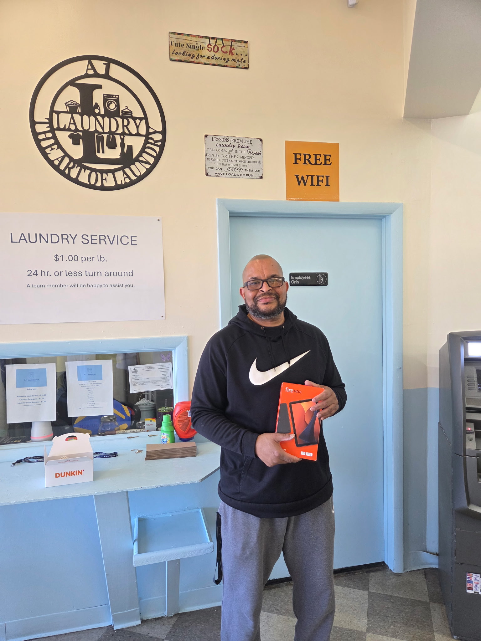 March prize winner at A1 Laundromat